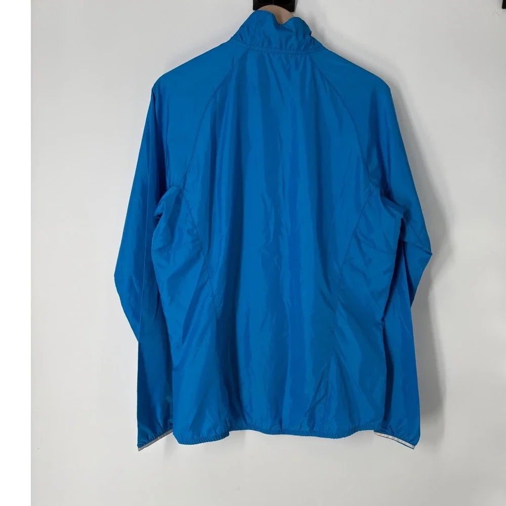Mizuno Mens Japan Engineered Blue Ripstop Running Windbreaker Jacket Medium